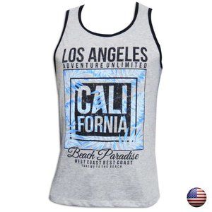 CALIFORNIA MEN'S LOS ANGELES GRAY TANK TOP S M L